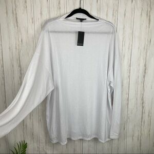 Eloquii NWT mock neck white plush top